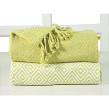  Elegancia Diamond Weave Cotton Throw Blanket (Set of 2)  Affinity Linens 