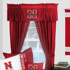  NCAA Nebraska Huskers Rod Pocket Window Treatment Set (Set of 2)  Sports Coverage Inc. 