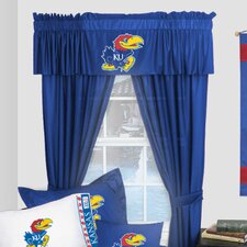  NCAA Kansas Jayhawks Rod Pocket Window Treatment Set (Set of 2)  Sports Coverage Inc. 