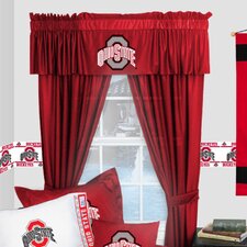  NCAA Ohio State Buckeyes Rod Pocket Window Treatment Set (Set of 2)  Sports Coverage Inc. 