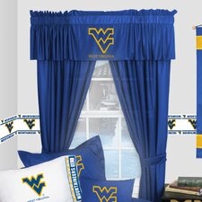  NCAA West Virginia Mountaineers Rod Pocket Window Treatment Set (Set of 2)  Sports Coverage Inc. 