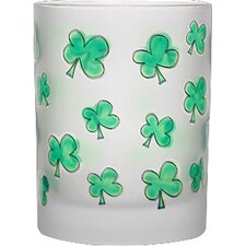  Frosted Shamrocks 14 Oz. Double Old Fashion Glass (Set of 4)  Culver 
