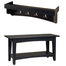  Bel Air -Piece Hall Tree Coat Hook and Bench Set  Alcott Hill® 