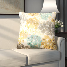  Malcolm Floral Cotton Throw Pillow  Alcott Hill® 