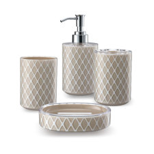  3D Net Work 4-Piece Bathroom Accessory Set  Immanuel 