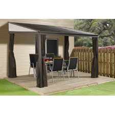  Portland  12 Ft. W x 10 Ft. D Metal Patio Gazebo  Sojag 