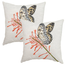  Butterfly Outdoor Throw Pillow (Set of 2)  Plantation Patterns 