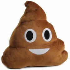  Emoji Poop Pillow Throw Pillow  OxGord 