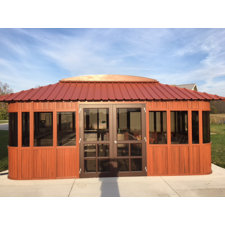  Aspen Ultrawood 11 Ft. W x 19 Ft. D Vinyl Permanent Gazebo  Westview Manufacturing 