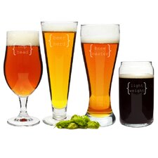  4 Piece Specialty Beer Glass Set  Cathys Concepts 