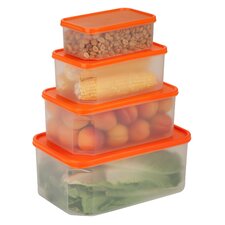  8-Piece Rectangular Food Storage Container Set  Honey Can Do 