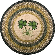  Shamrock Round Green Patch Area Rug  Earth Rugs 