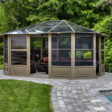  Four Season 15.5 Ft. W x 12 Ft. D Metal Permanent Gazebo  Gazebo Penguin 