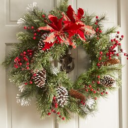 Christmas Wreaths and Christmas Garlands You'll Love | Wayfair