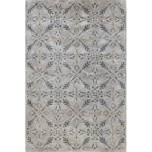 Hingham Blue Floral Wool HandTufted Area Rug & Reviews Joss & Main