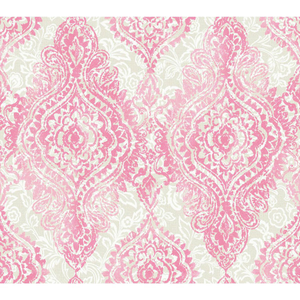 Boho Chic 27' x 27" Damask 3D Embossed Wallpaper & Reviews | Joss & Main