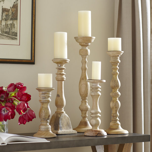 Birch Lane 5Piece Turned Candleholder Set & Reviews Birch Lane