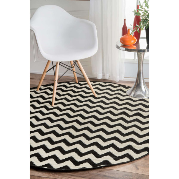 Miley White & Black Chevron HandTufted Area Rug & Reviews Joss & Main
