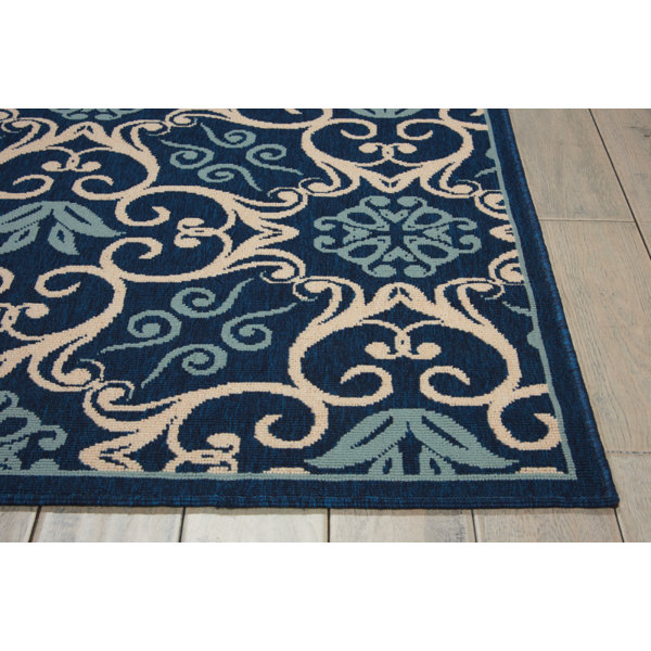 Cassie Navy Indoor/Outdoor Rug & Reviews Joss & Main