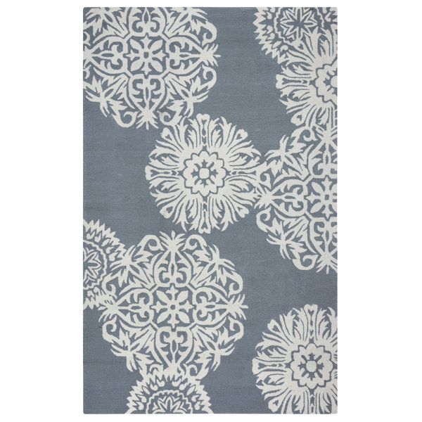 Raquel HandTufted Gray & Ivory Indoor/Outdoor Area Rug Joss & Main
