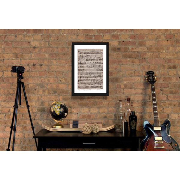 Sheet Music Framed Graphic Art Joss & Main