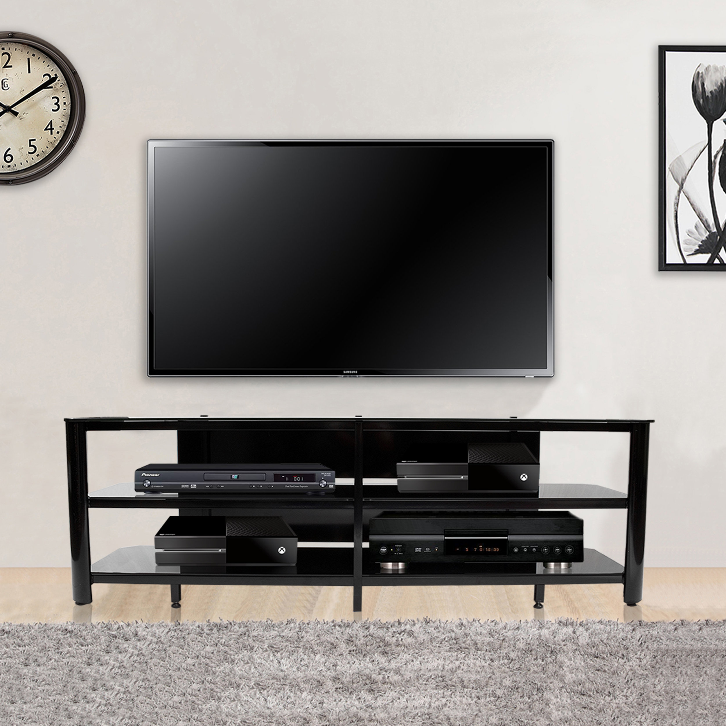 Innovex Glass TV Stand & Reviews Wayfair.ca