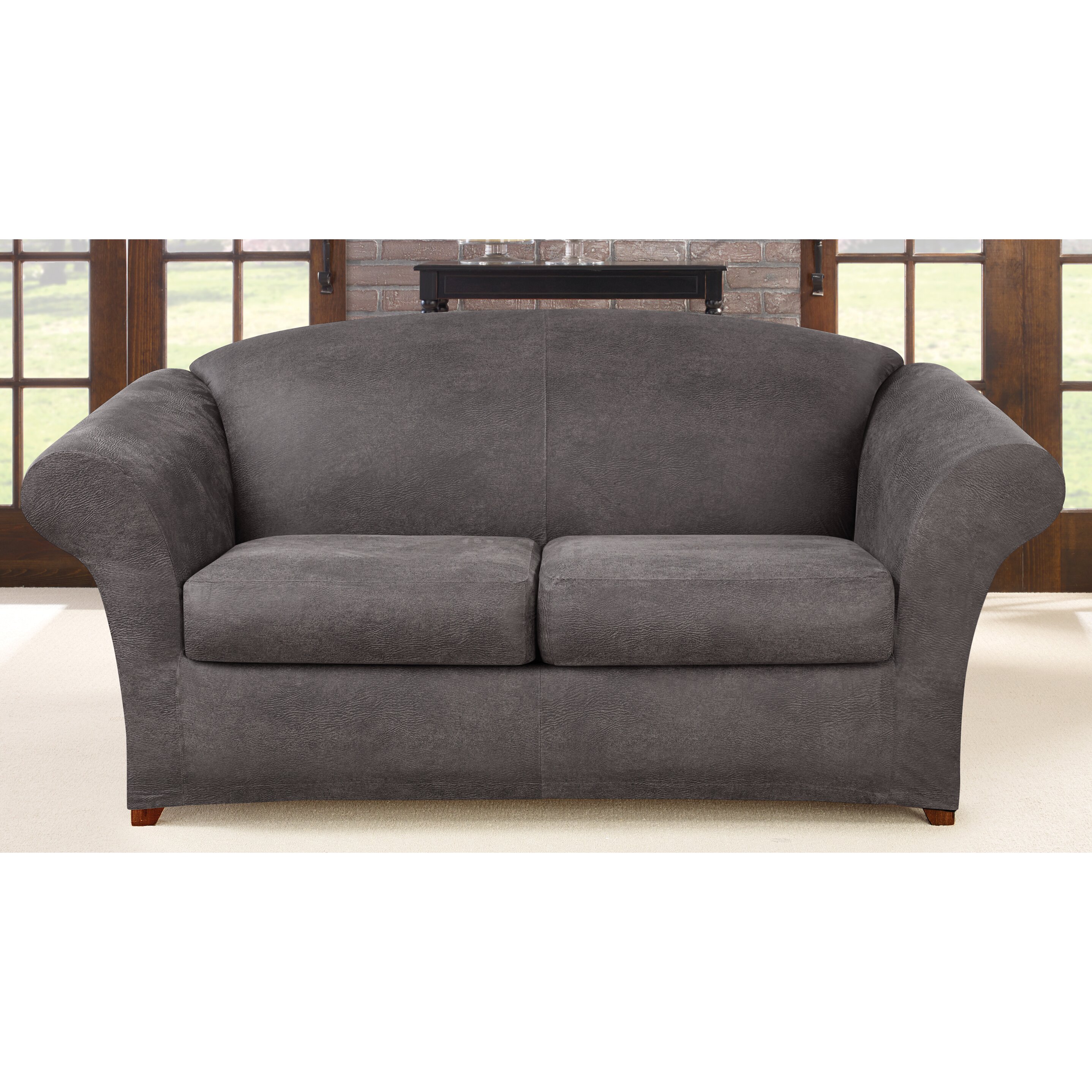 Sure Fit Ultimate Stretch Faux Leather Sofa Slipcover 