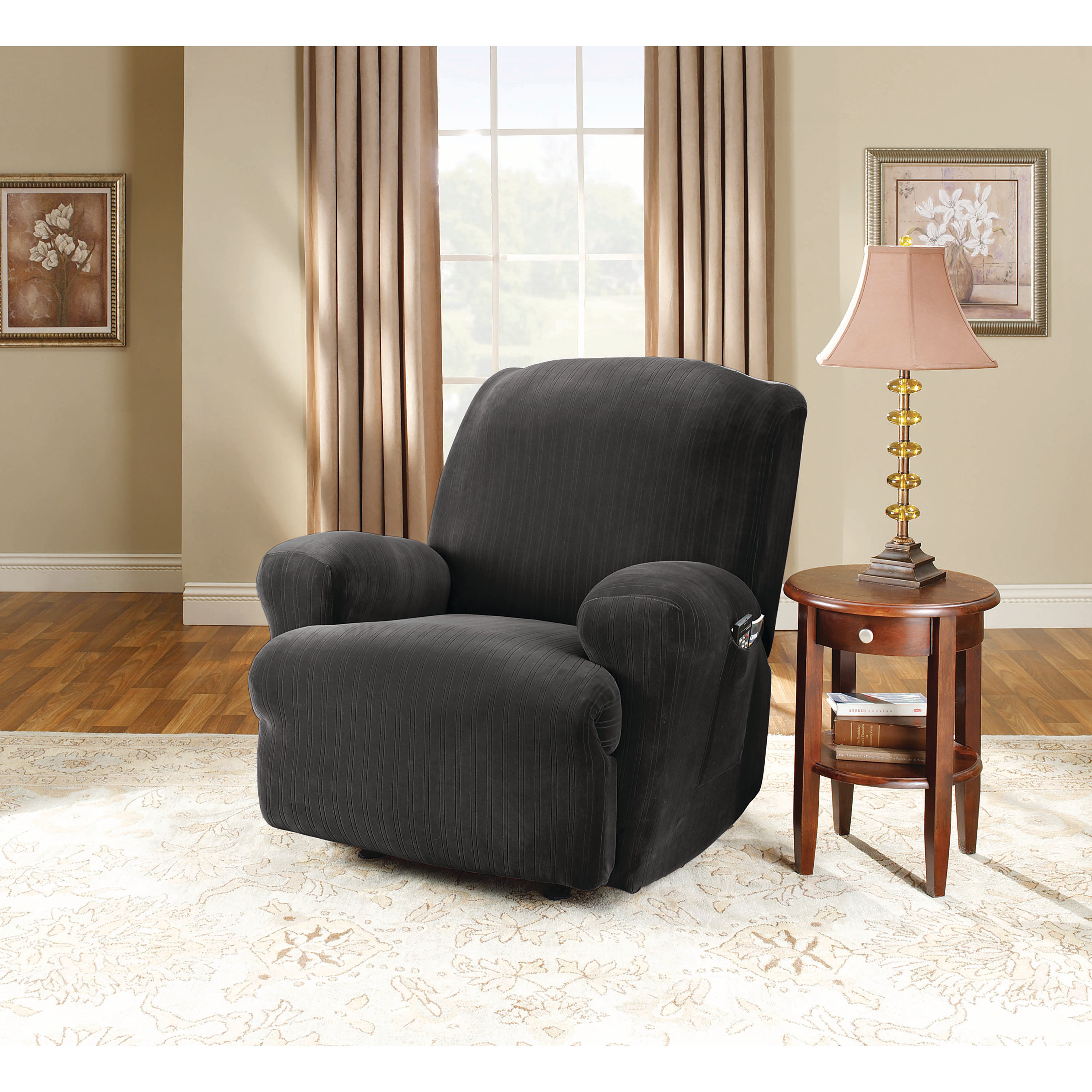 Sure Fit Stretch Pinstripe Recliner Slipcover & Reviews Wayfair