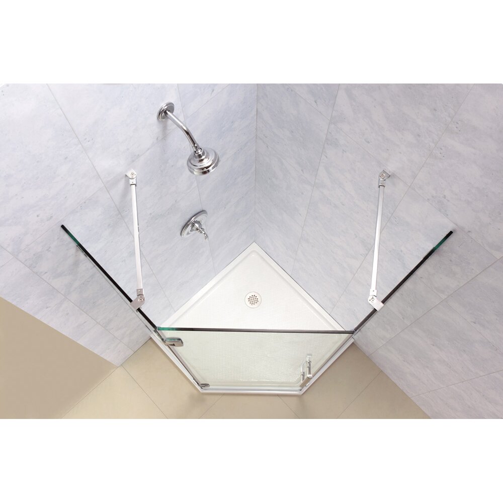 Dreamline Prism Lux 3825 X 3825 X 72 Neo Angle Hinged Shower Enclosure And Reviews Wayfair 4665