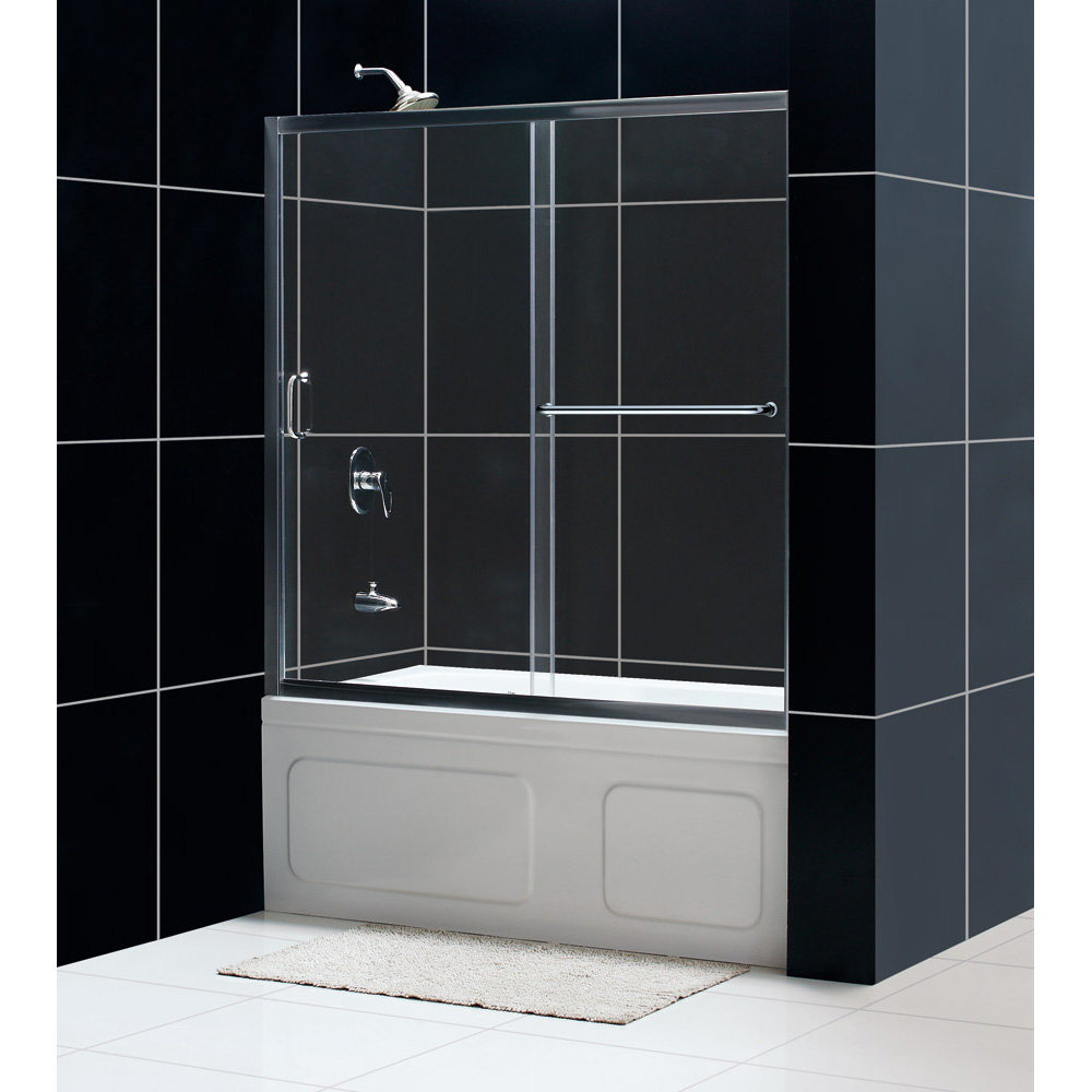 Frameless Sliding Glass Tub Doors Single Sliding Frameless Tub Door Dreamline Infinity Z 60 Quot X 58