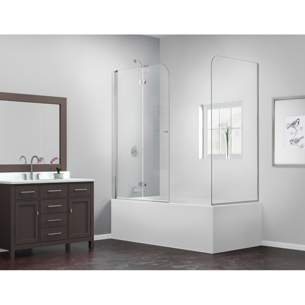 Dreamline Aqua Fold 36 X 58 Folding Tub Door Reviews Wayfair Dreamline Aqua Fold 36 Quot X 58 Folding Tub Door