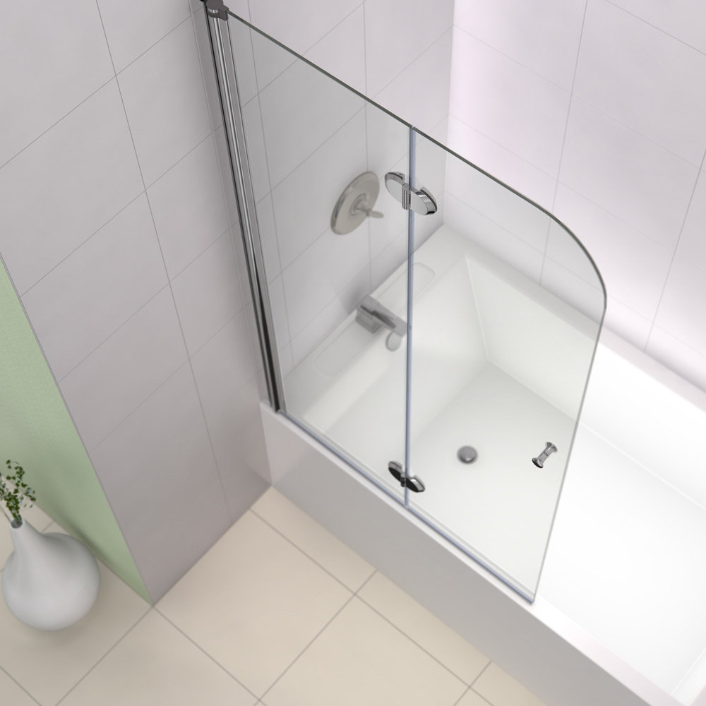 Dreamline Aqua Fold 36 X 58 Hinged Frameless Tub Door Reviews Dreamline Aqua Fold 36 Quot X 58 Hinged Frameless
