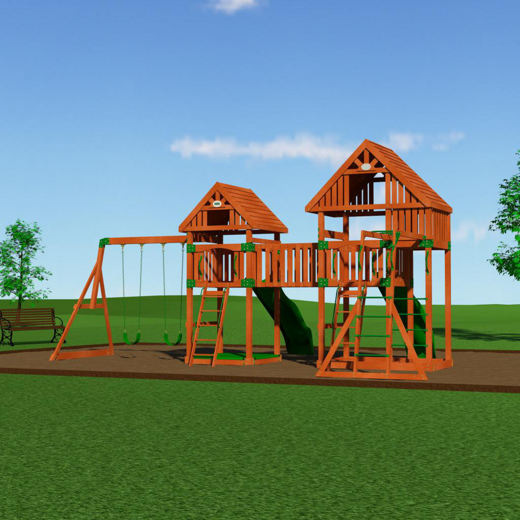Backyard Discovery Vista Cedar All Cedar Swing Set 