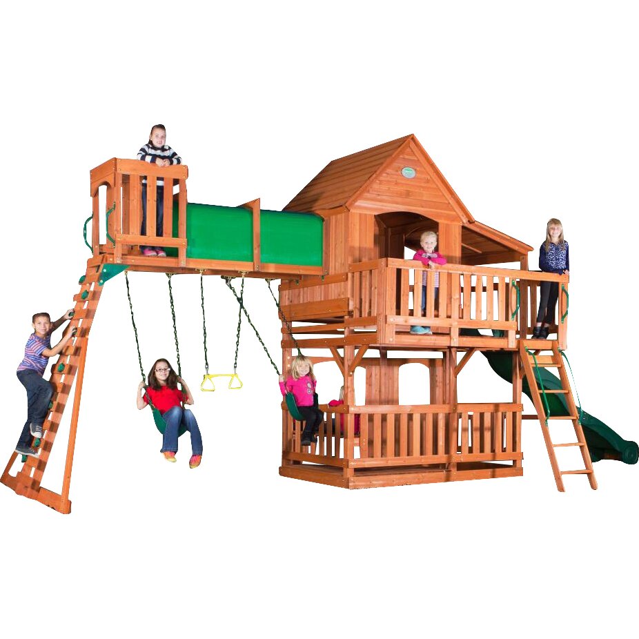 Backyard Discovery Woodridge II All Cedar Swing Set 