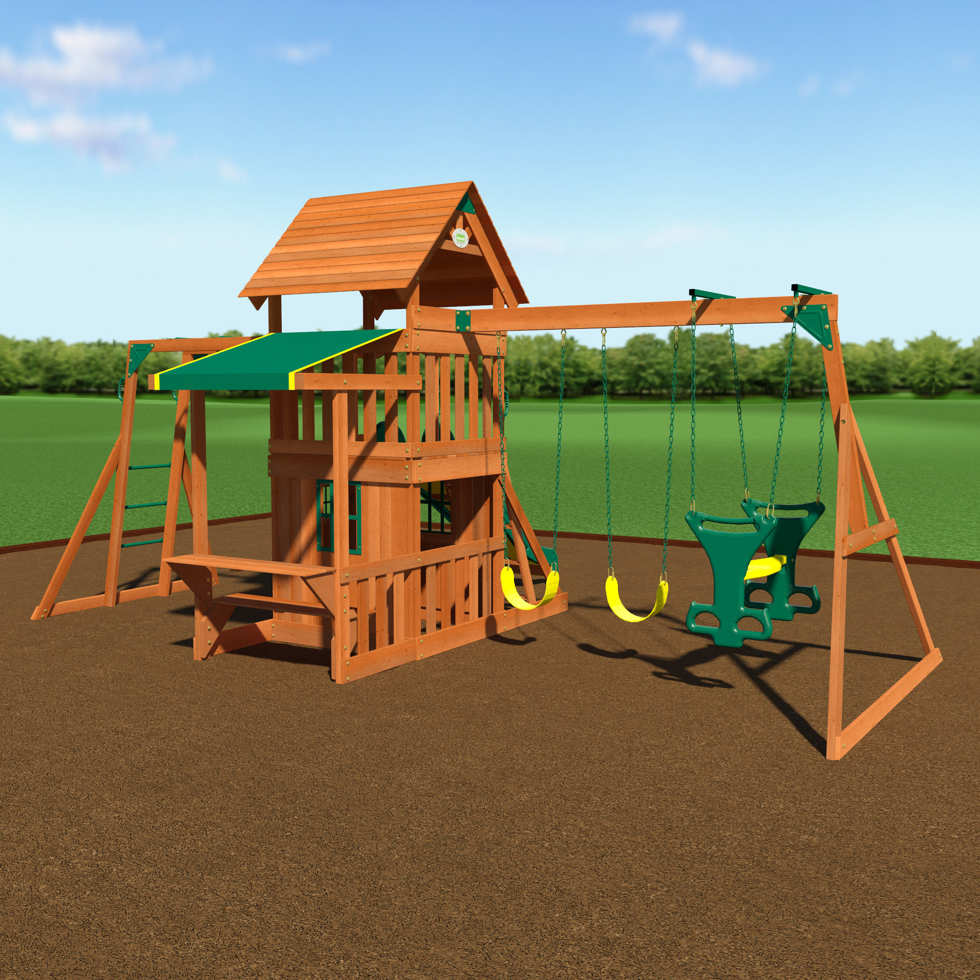 Backyard Discovery Saratoga Swing Set  Reviews  Wayfair