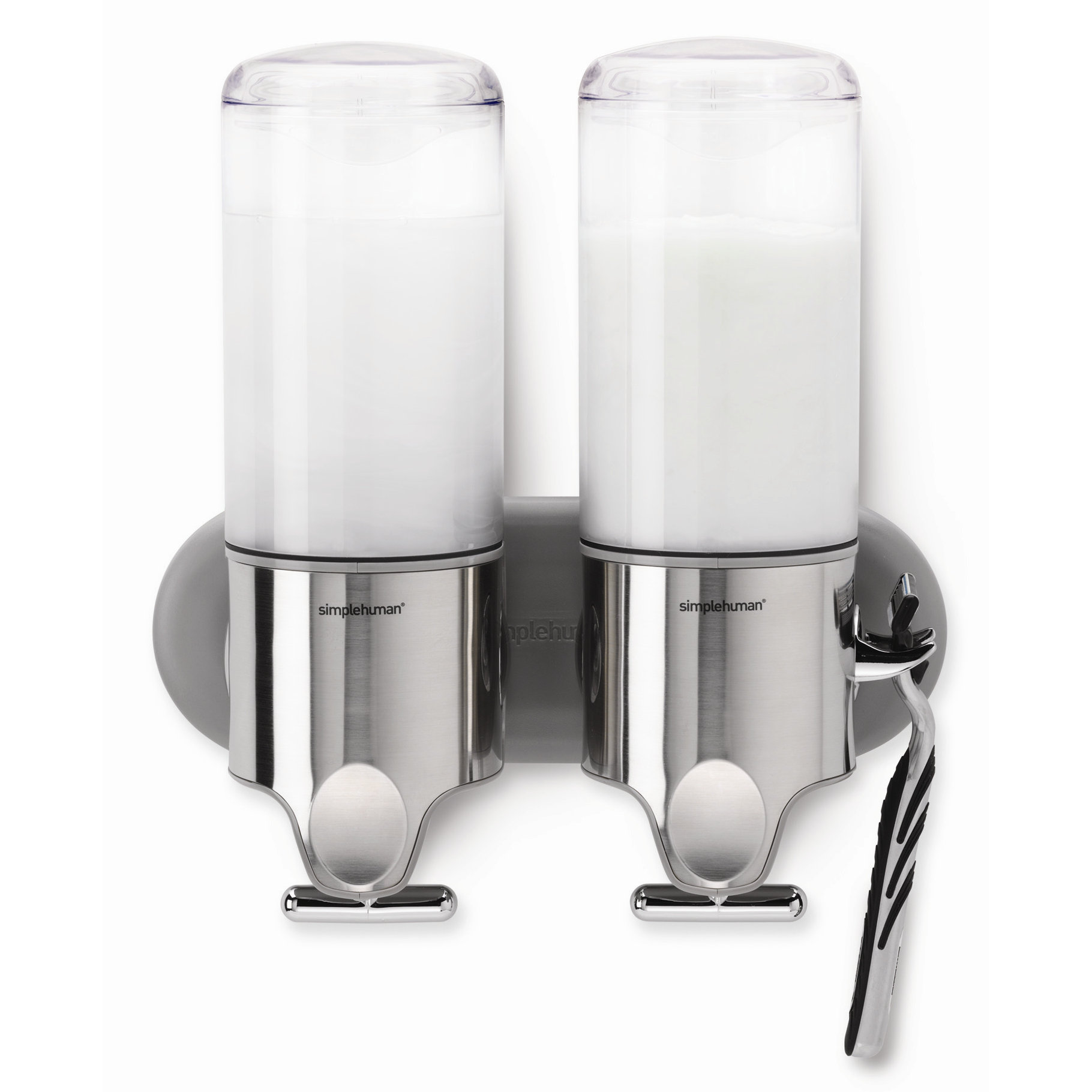 simplehuman Plastic Adhesive Mount Soap Dispenser & Reviews Wayfair.co.uk