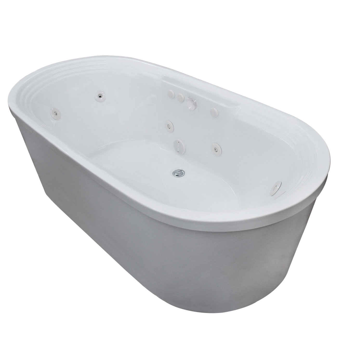 Spa Escapes Royal 66 78 X 33 62 Oval Freestanding Soaking Jetted Spa Escapes Royal 66 78 Quot X 33 62 Oval Freestanding Soaking Jetted Bathtub