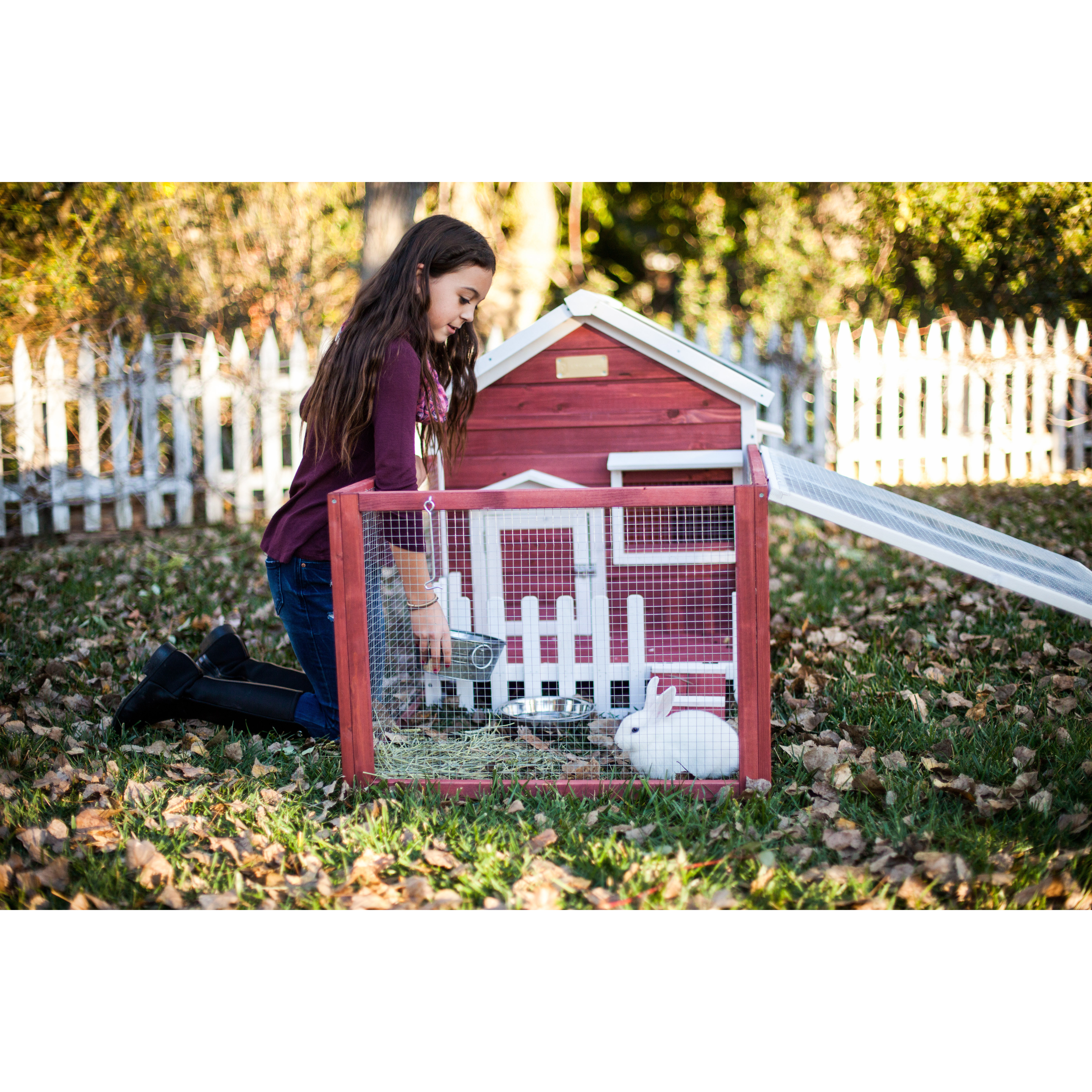 Advantek The White Picket Fence Rabbit Hutch & Reviews Wayfair