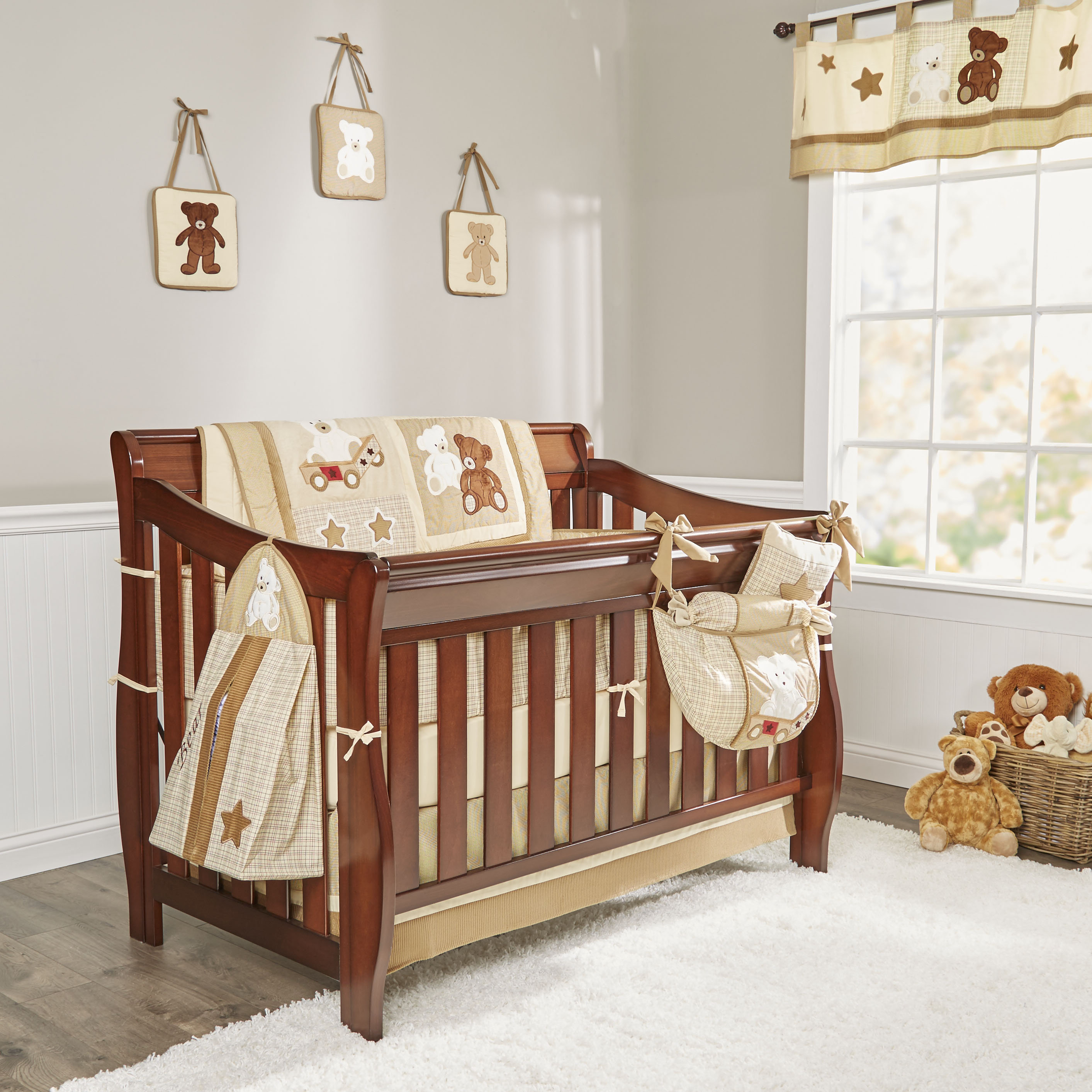 teddy bear crib set