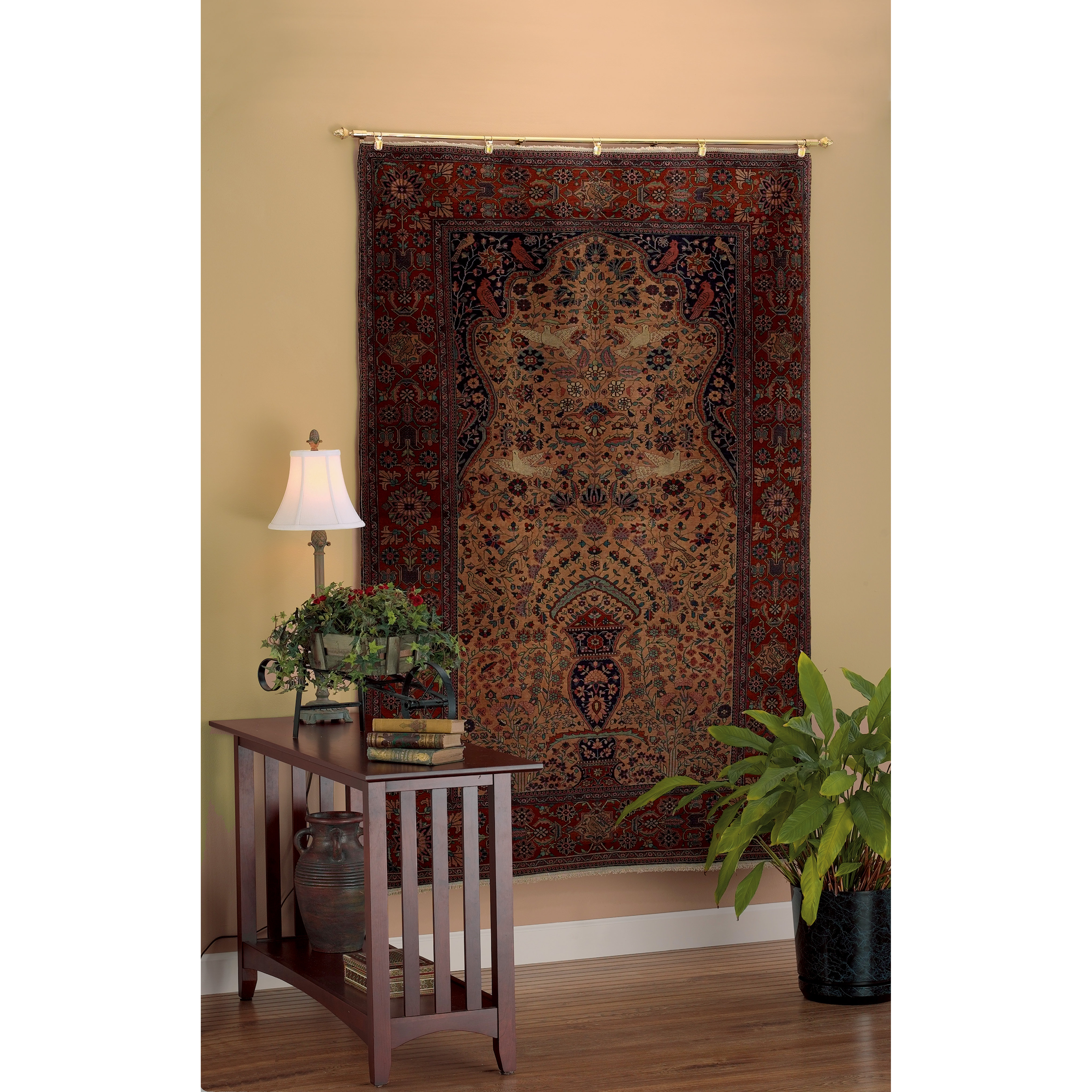 Zoroufy Legacy Adjustable Wall Hanger Set with Pineapple Finials