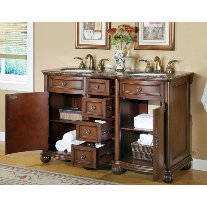 Silkroad Exclusive Adela 52 Double Bathroom Vanity Set Reviews Silkroad Exclusive Adela 52 Quot Double Bathroom Vanity Set