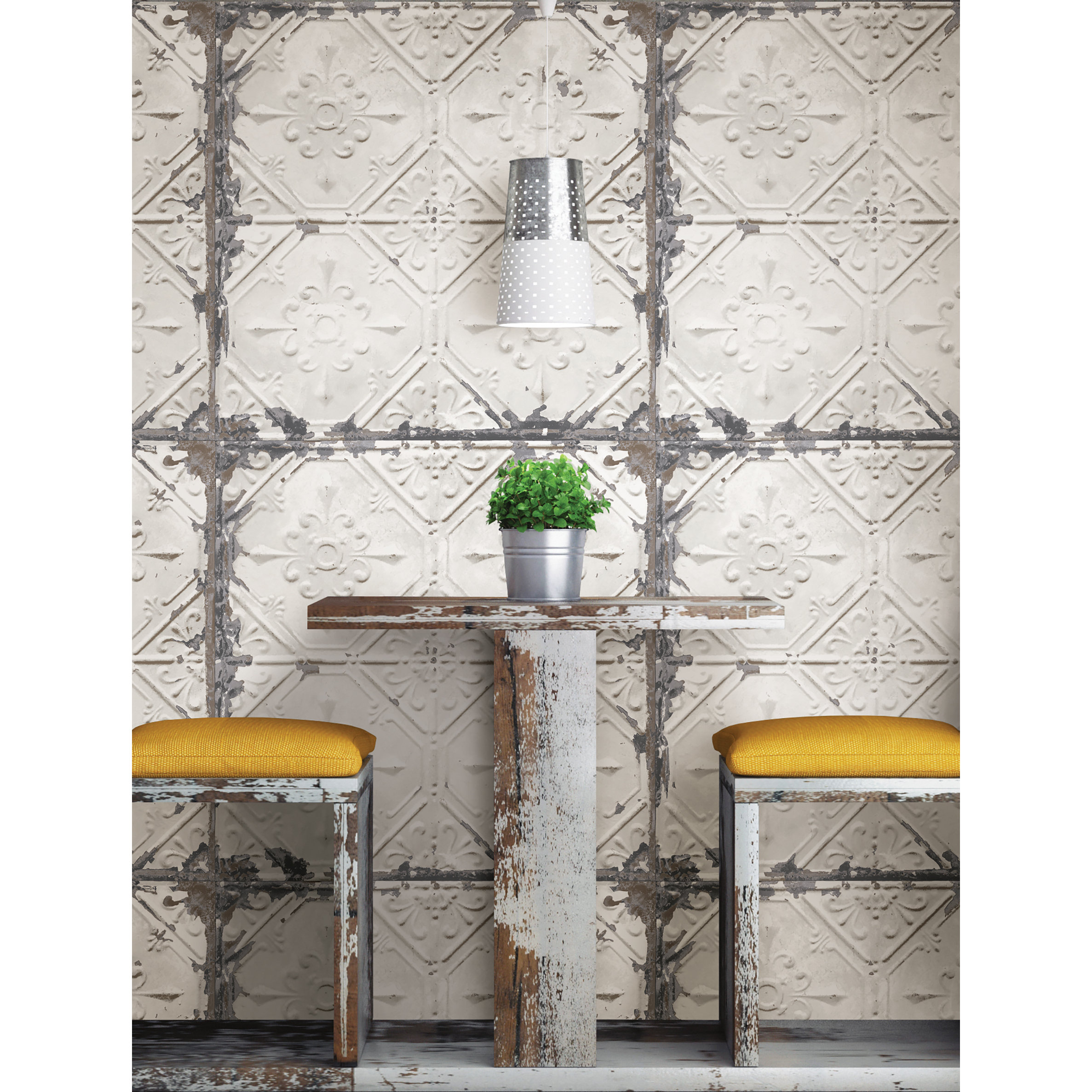 WallPops! NuWallpaper Peel and Stick 18' x 20.5" Geometric Roll Wallpaper & Reviews Wayfair
