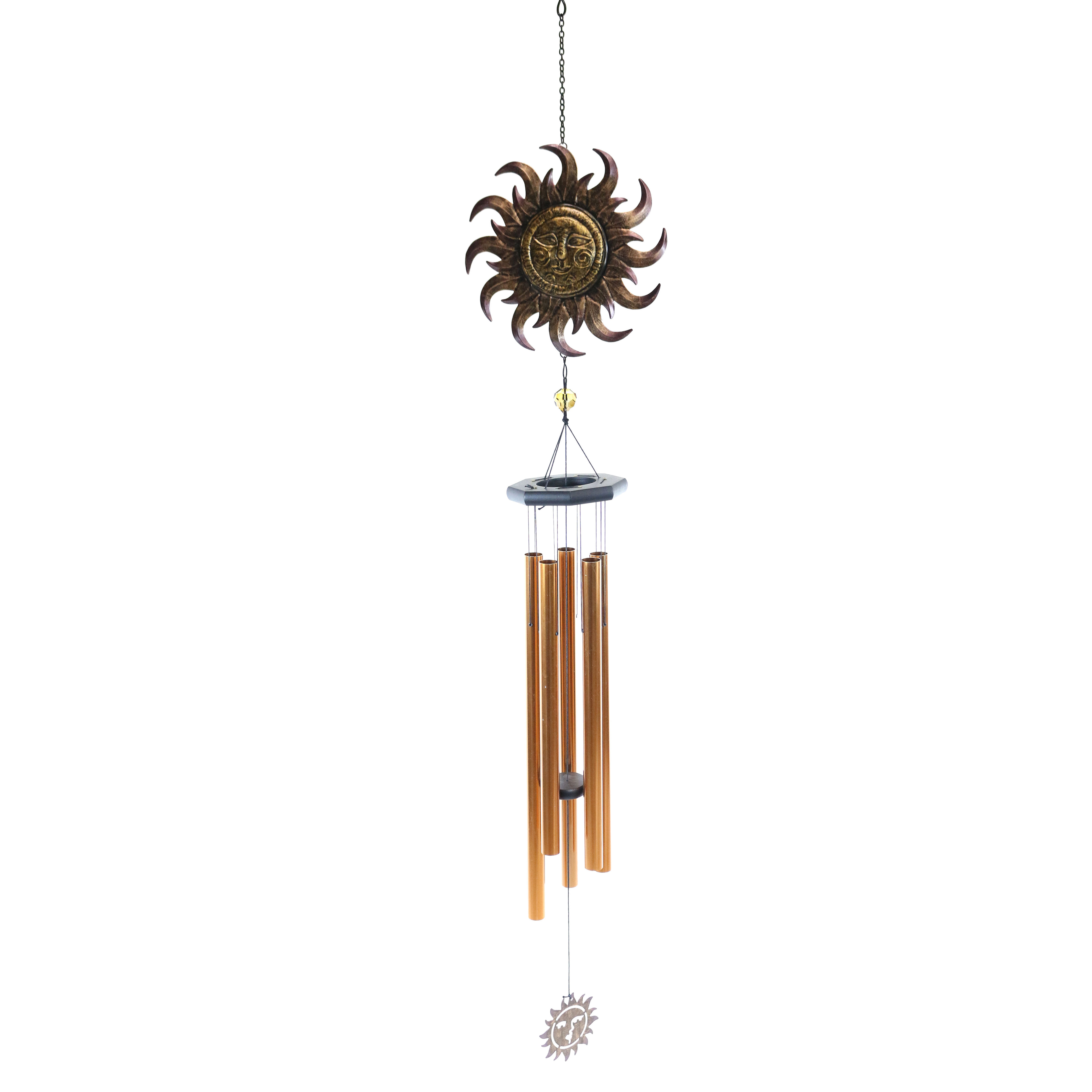 Alpine Metal Sun And Moon Wind Chime Wayfair Alpine Metal Sun And Moon Wind Chime