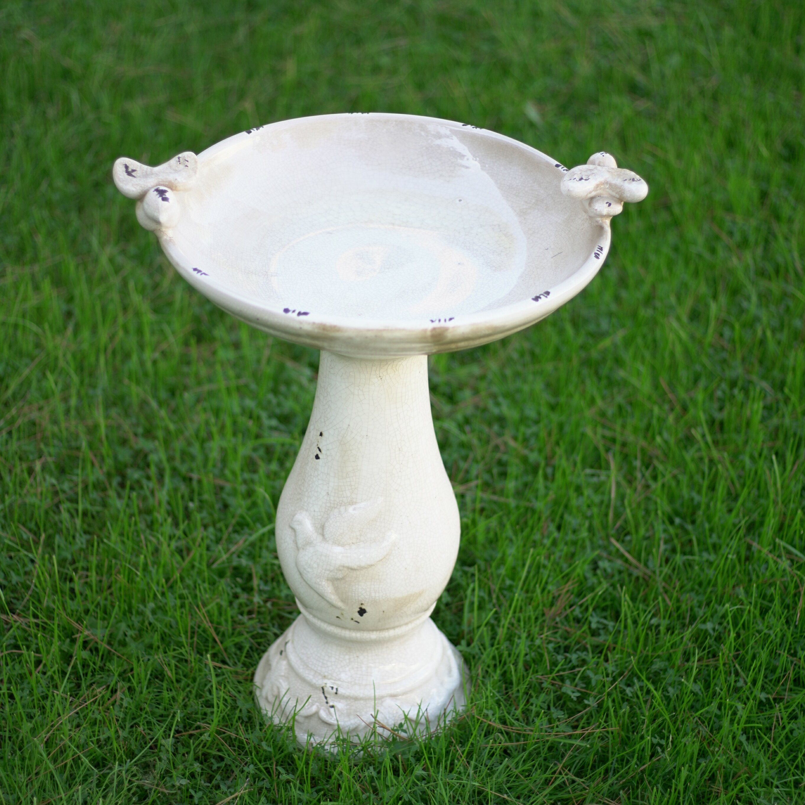 pure garden antique bird bath