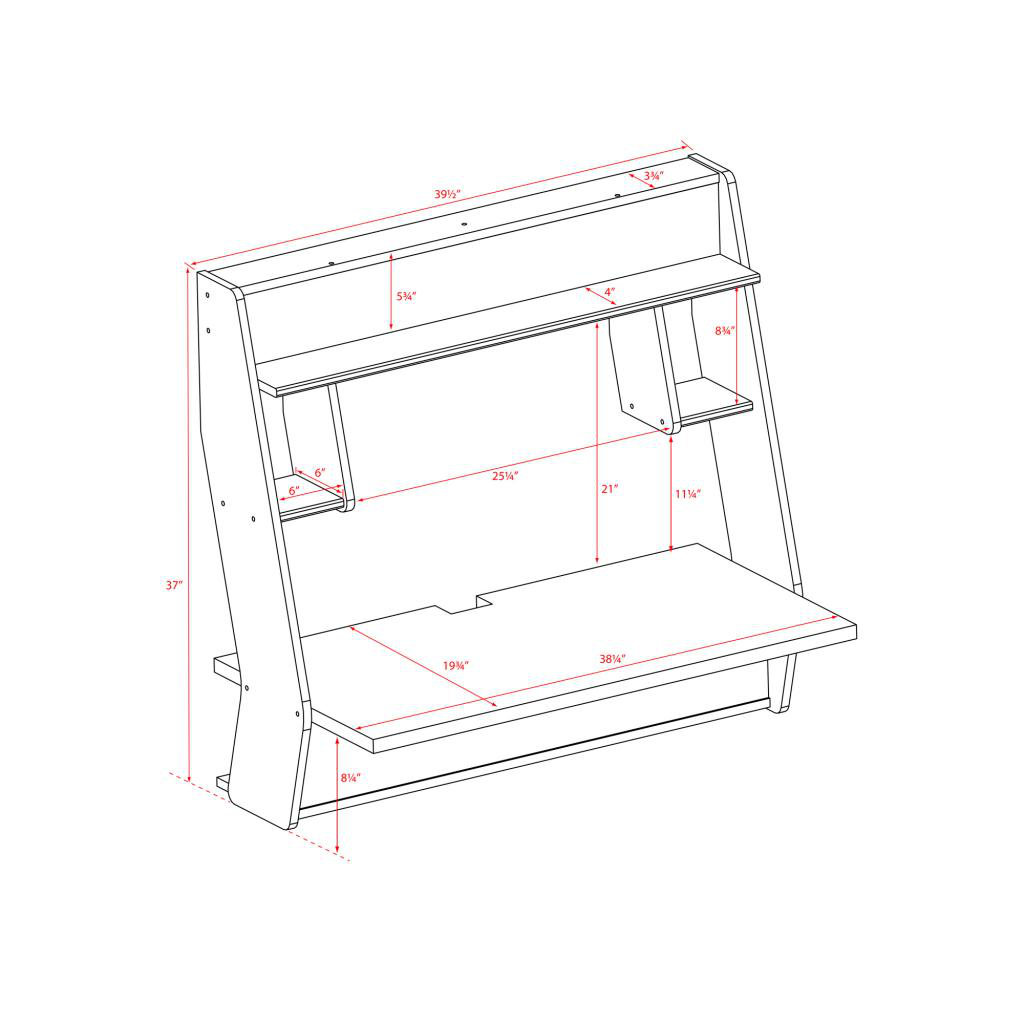 Wildon Home ® Studio Floating Desk with 3 Shelves & Reviews Wayfair.ca