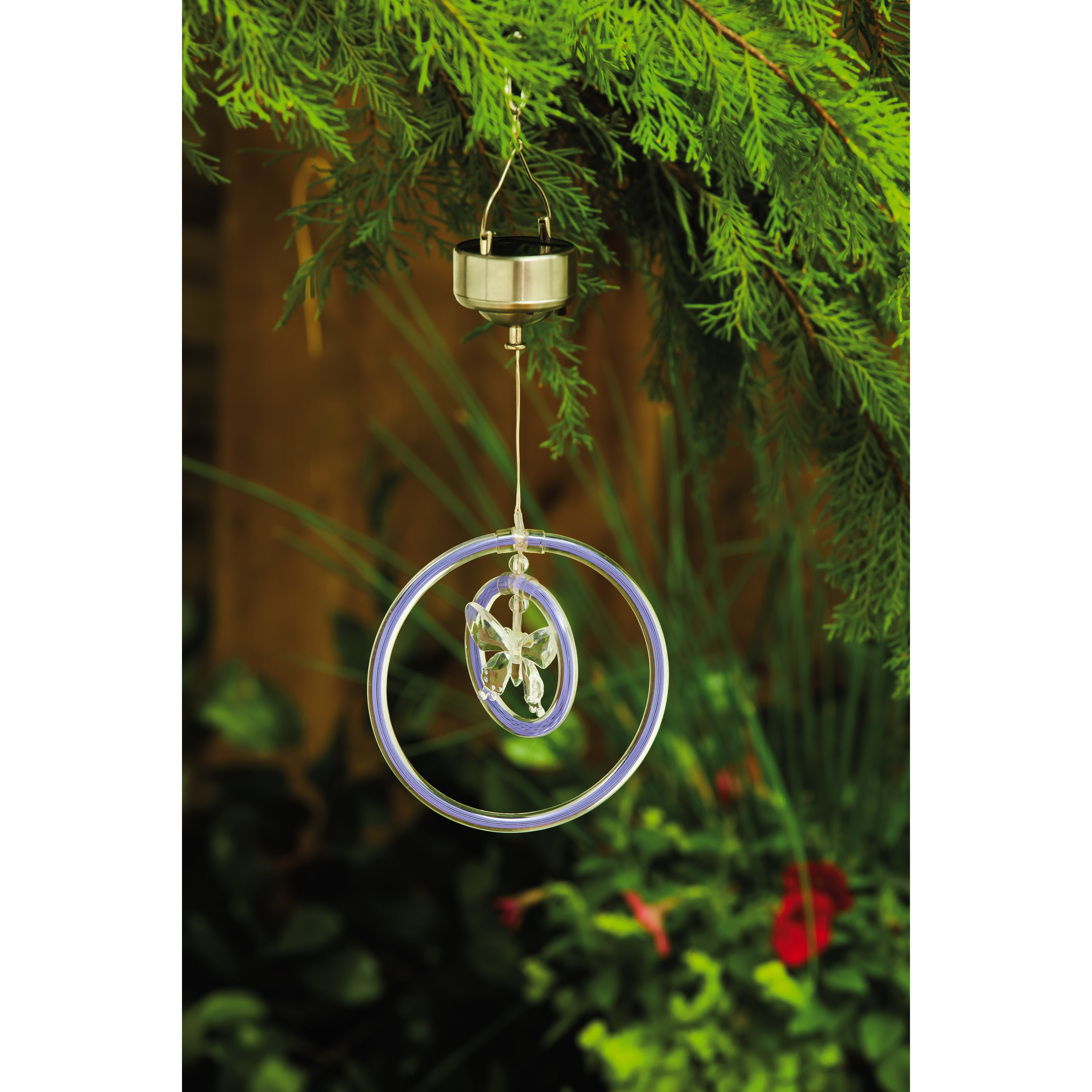 Evergreen Enterprises Inc Night Garden Lilac Erfly Mobile Evergreen Enterprises Inc Night Garden Lilac Erfly Mobile Spinner Wind Chime