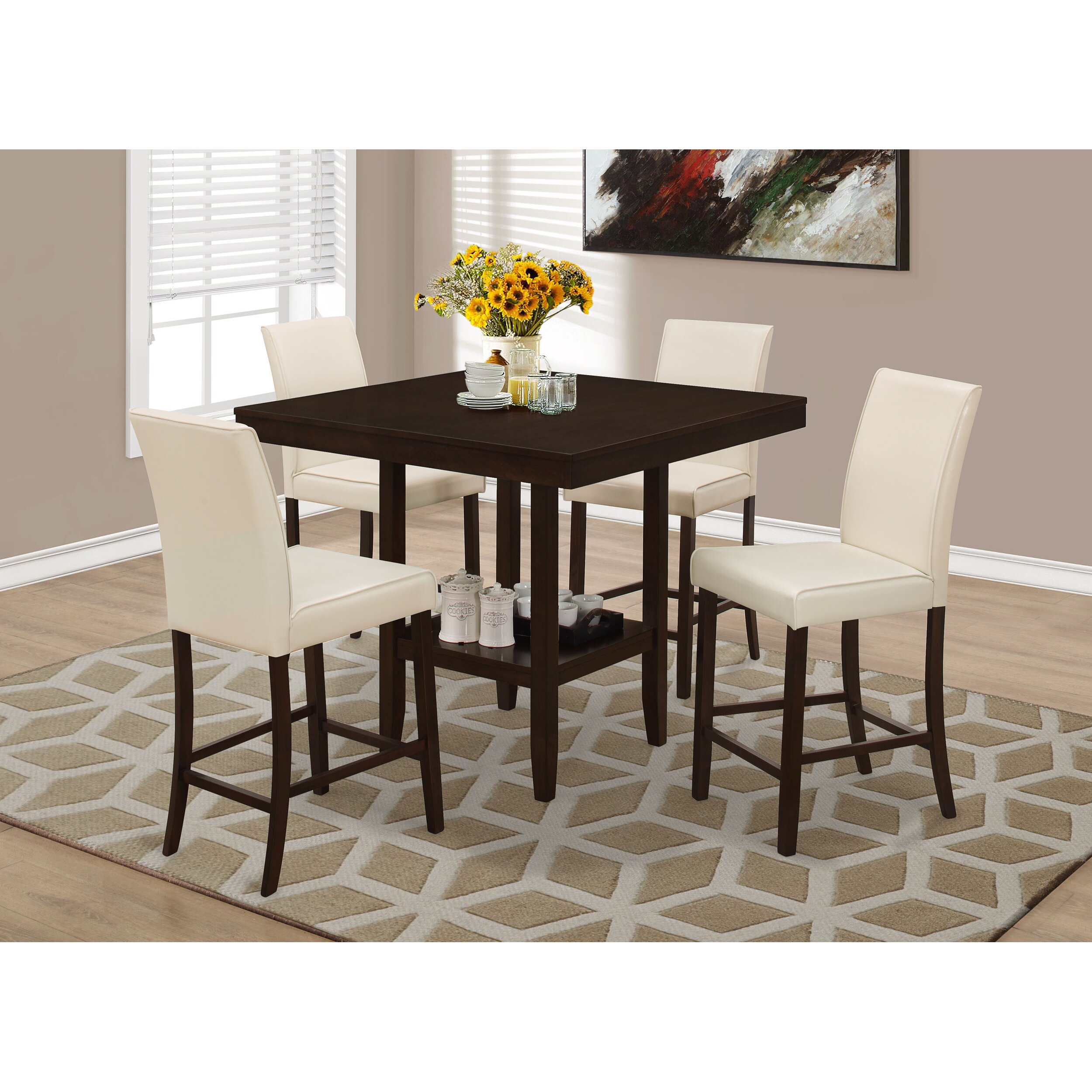 Monarch Specialties Inc Counter Height Dining Table And Reviews Wayfair 6536