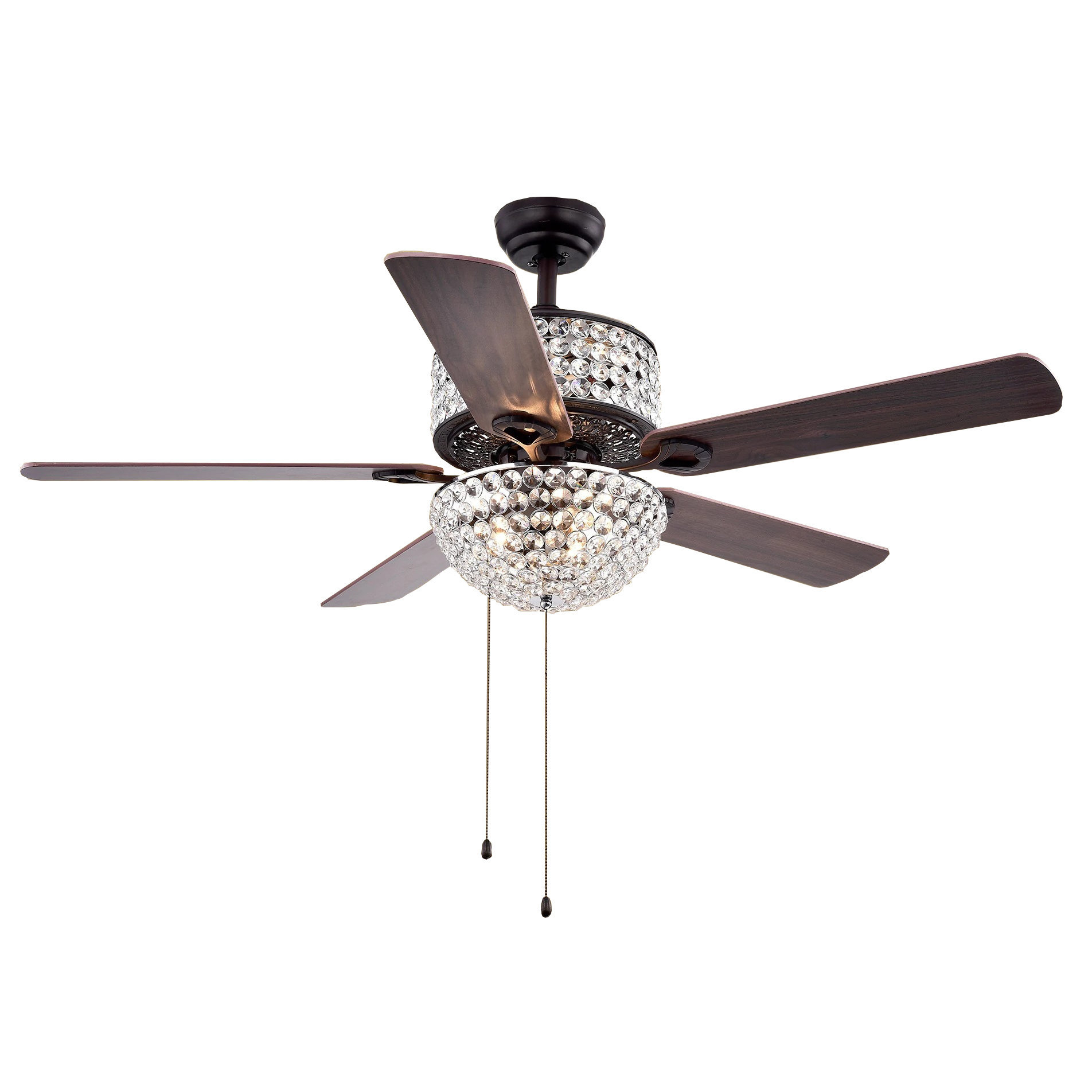 Warehouse Of 52 5 Blade Laure Crystal 6 Light Ceiling Fan Warehouse Of 52 Quot 5 Blade Laure Crystal 6 Light Ceiling Fan
