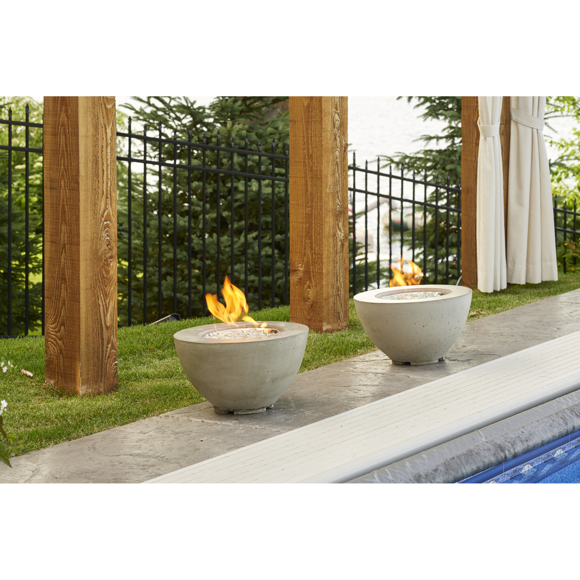 The Outdoor GreatRoom Company Cove Concrete Gas Fire Pit Table Wayfair