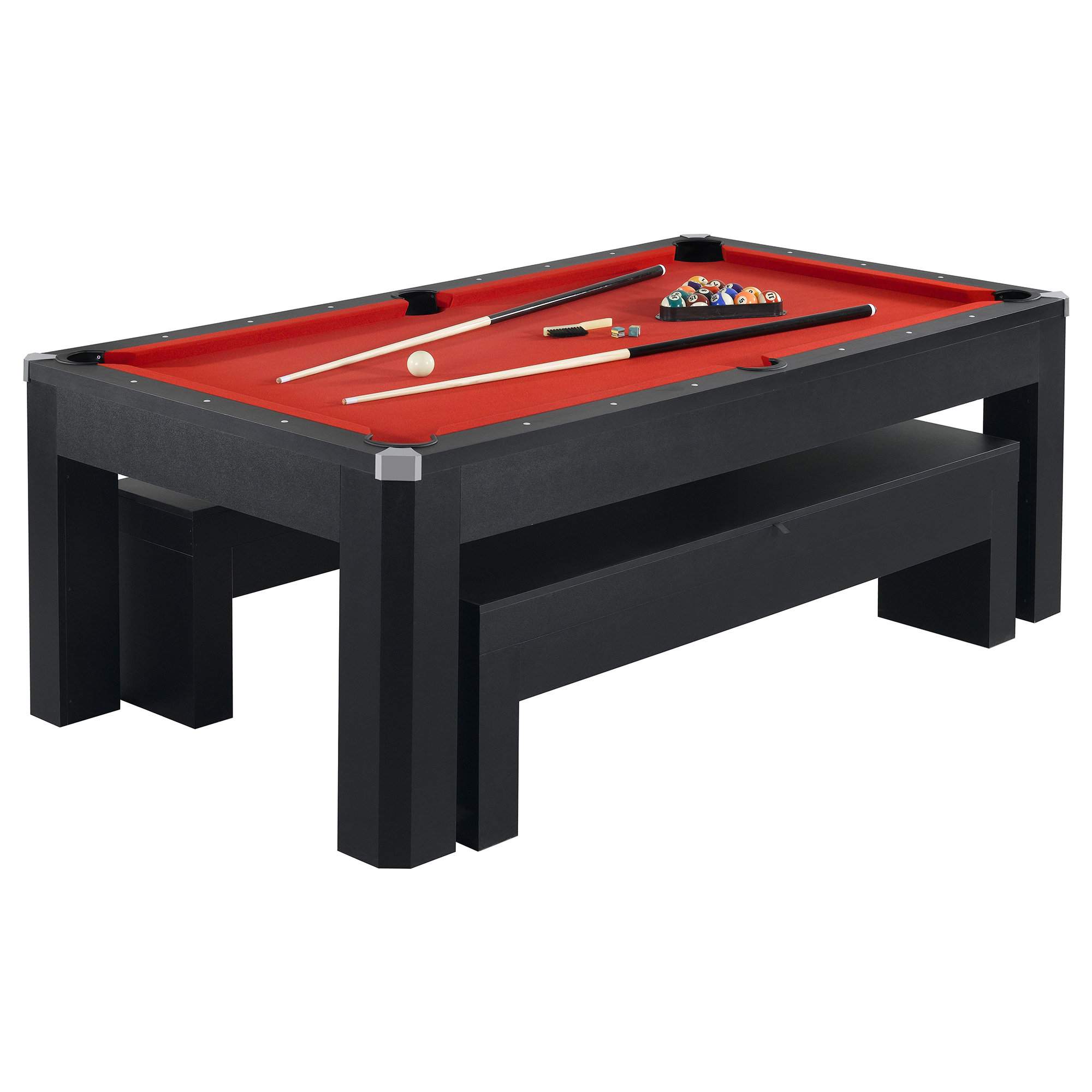 Pool Tables You Ll Love Wayfair Park Avenue 10 Piece 7 Pool Table Combo Set